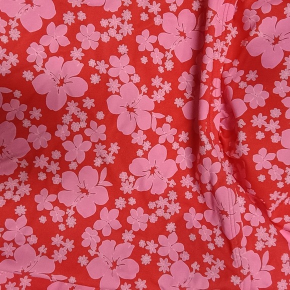 Decree Pink Red Floral Tankini Halter Top Swimsuit Bikini Size 3x - Picture 2 of 9